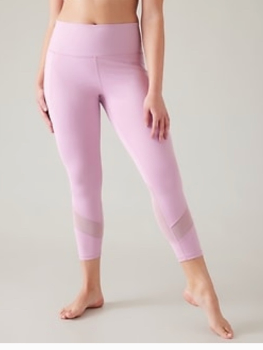 ATHLETA Salutation Stash High Rise Mesh 7/8 Legging Rose Pink Size XL